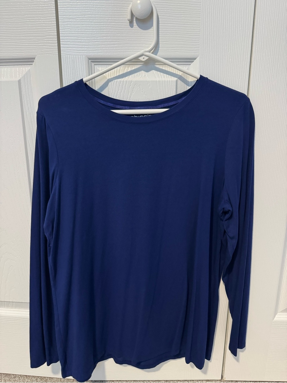 Chicos Touch of Cool Ling Sleeve Blue Tee.